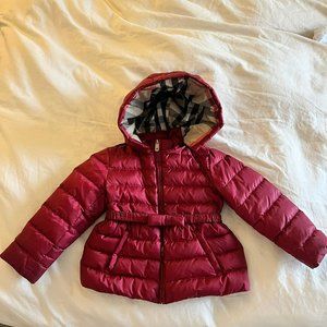 Burberry Kids 2T Goose Down Puffer Jacket